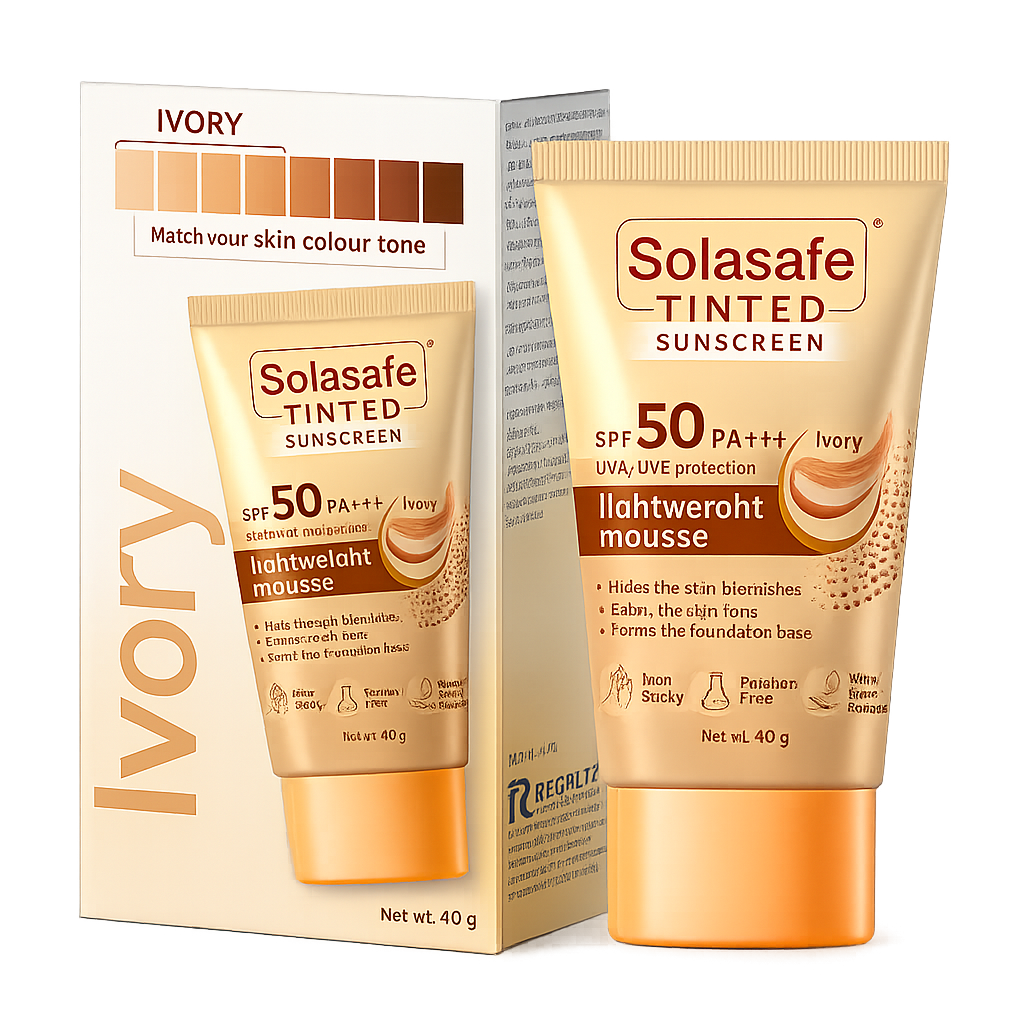 Solasafe Tinted Ivory Sunscreen SPF 50 PA+++