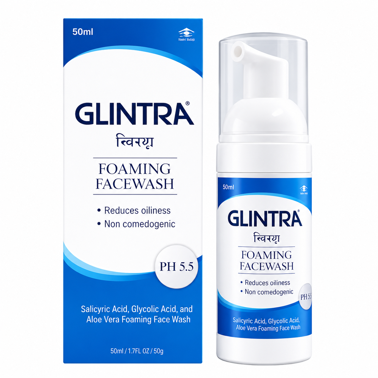 Glintra Foaming Face Wash 50ml