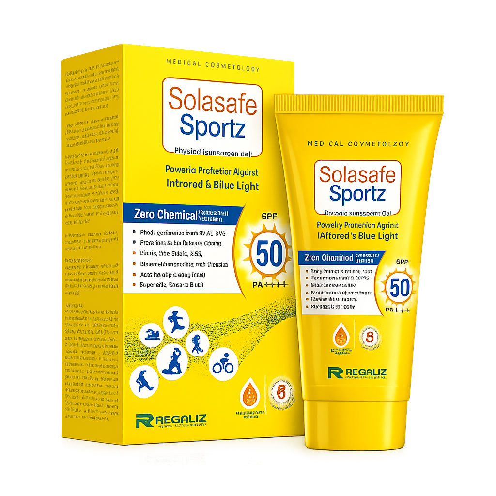 Solasafe Sportz Physical Sunscreen Gel SPF 50+ PA+++