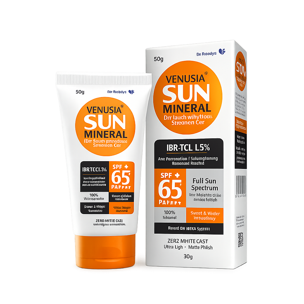 Venusia Sun Mineral Sunscreen Gel SPF 65+ PA ++++ 50gm