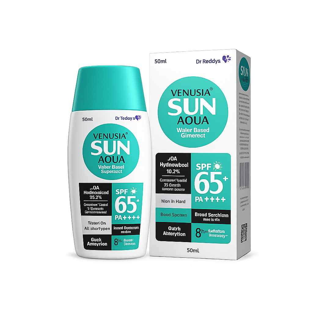 Venusia Sun Aqua Sunscreen SPF 65+ PA ++++ 50ml